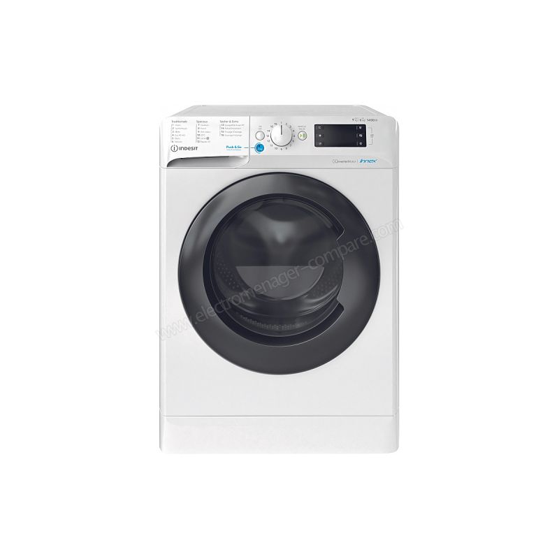 LAVE LINGE SECHANT 9 Kg /6 KG - 1400 TR/min INDESIT CLASS B/D 75dB BDE964359WBFR