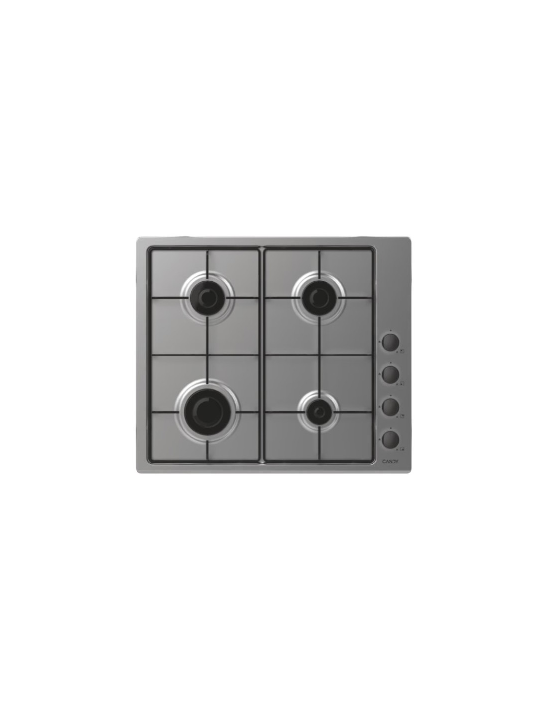 Table de cuisson Inox 4 Feux Gaz CANDY CKD621LX